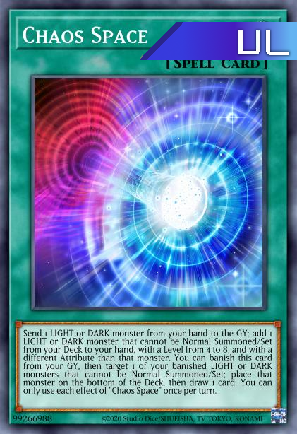 Chaos Space - RA01-EN065 - 1st Edition - Ultimate Rare