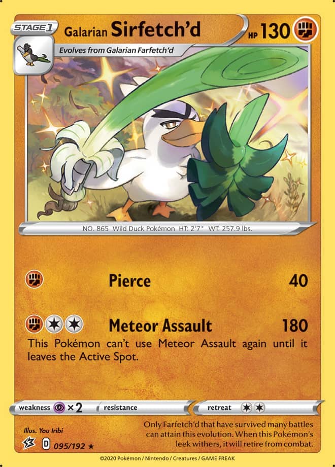 Galarian Sirfetch'd - Rebel Clash 095/192 - Rare Holo