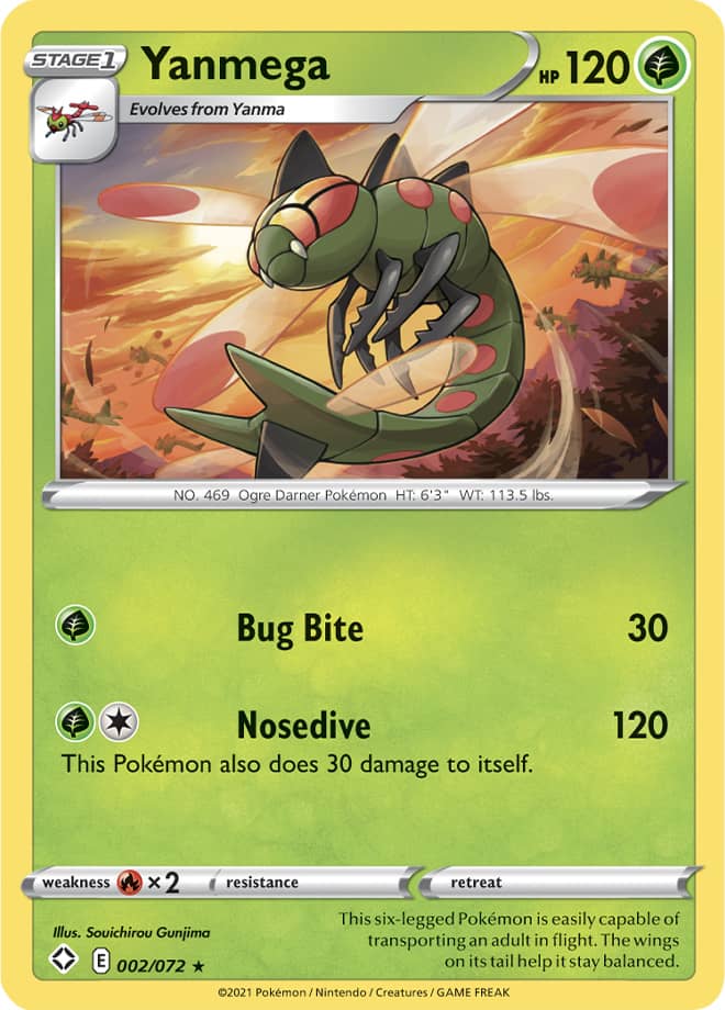 Yanmega - Shining Fates 002/072 - Rare