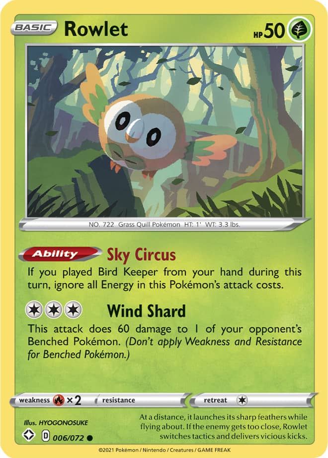 Rowlet - Shining Fates 006/072 - Common