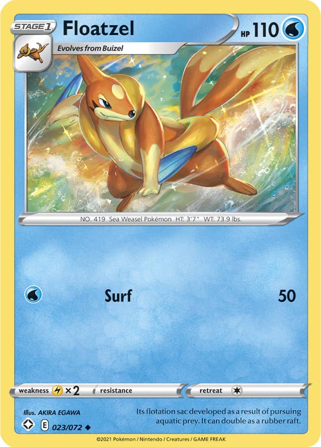 Floatzel - Shining Fates 023/072 - Uncommon