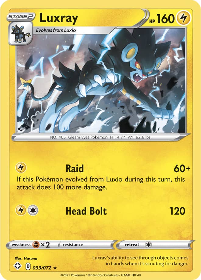 Luxray - Shining Fates 033/072 - Rare Holo