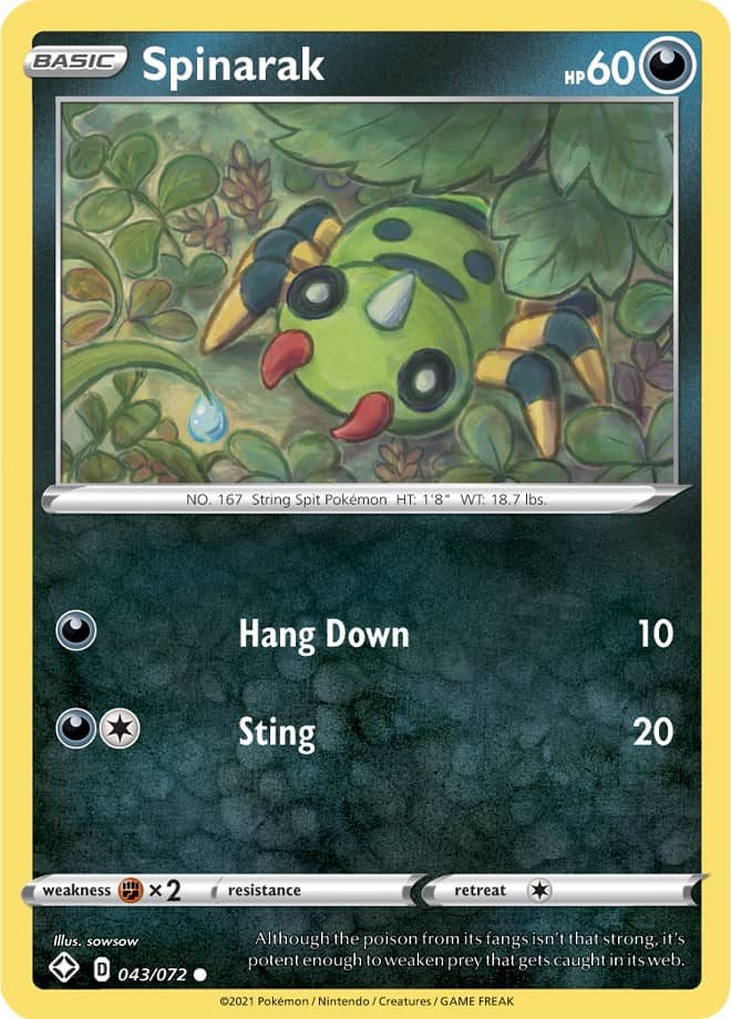 Spinarak - Shining Fates 043/072 - Common