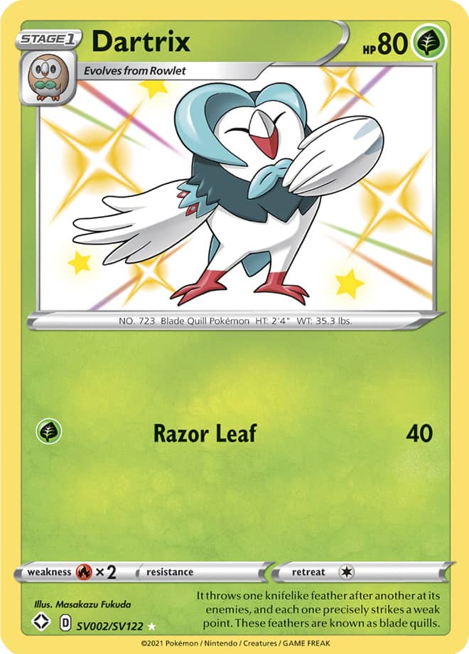 Dartrix - Shining Fates: Shiny Vault SV002/SV122 - Shiny Holo Rare