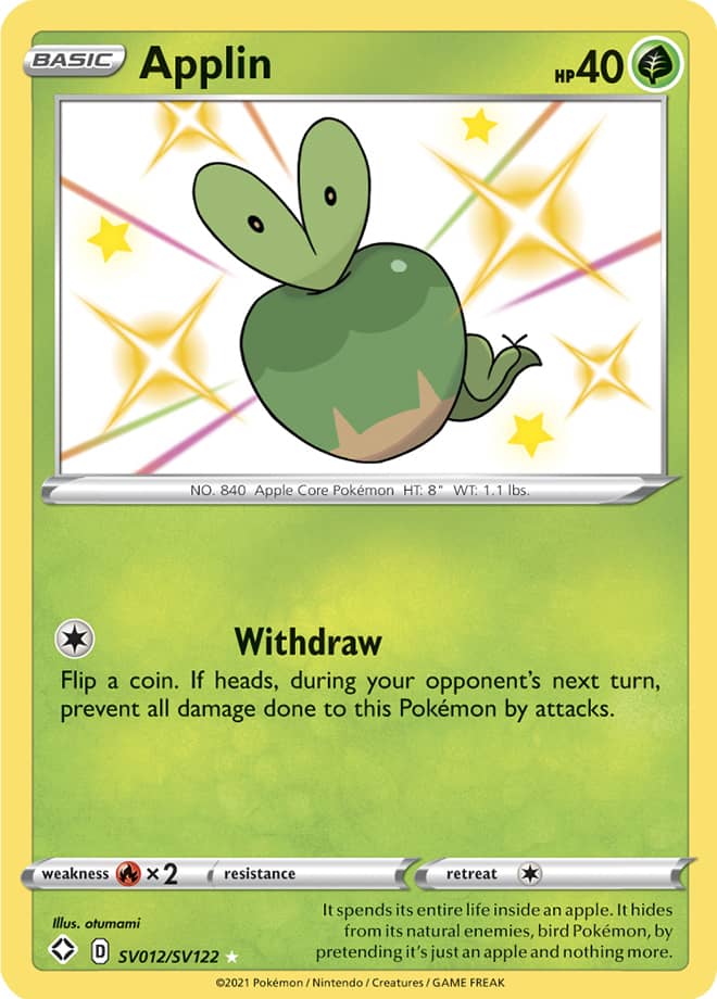 Applin - Shining Fates: Shiny Vault SV012/SV122 - Shiny Holo Rare