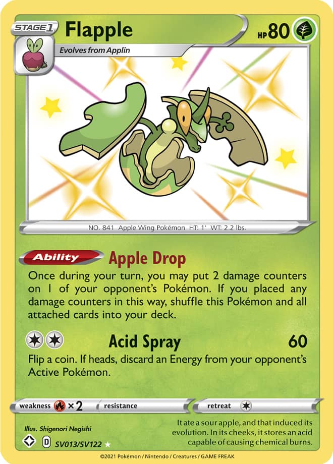 Flapple - Shining Fates: Shiny Vault SV013/SV122 - Shiny Holo Rare