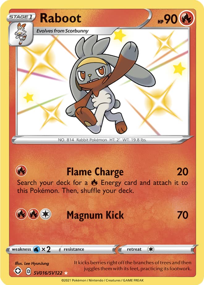 Raboot - Shining Fates: Shiny Vault SV016/SV122 - Shiny Holo Rare