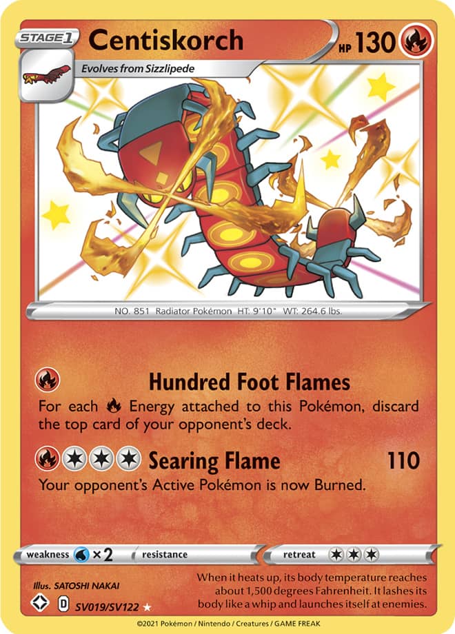 Centiskorch - Shining Fates: Shiny Vault SV019/SV122 - Shiny Holo Rare