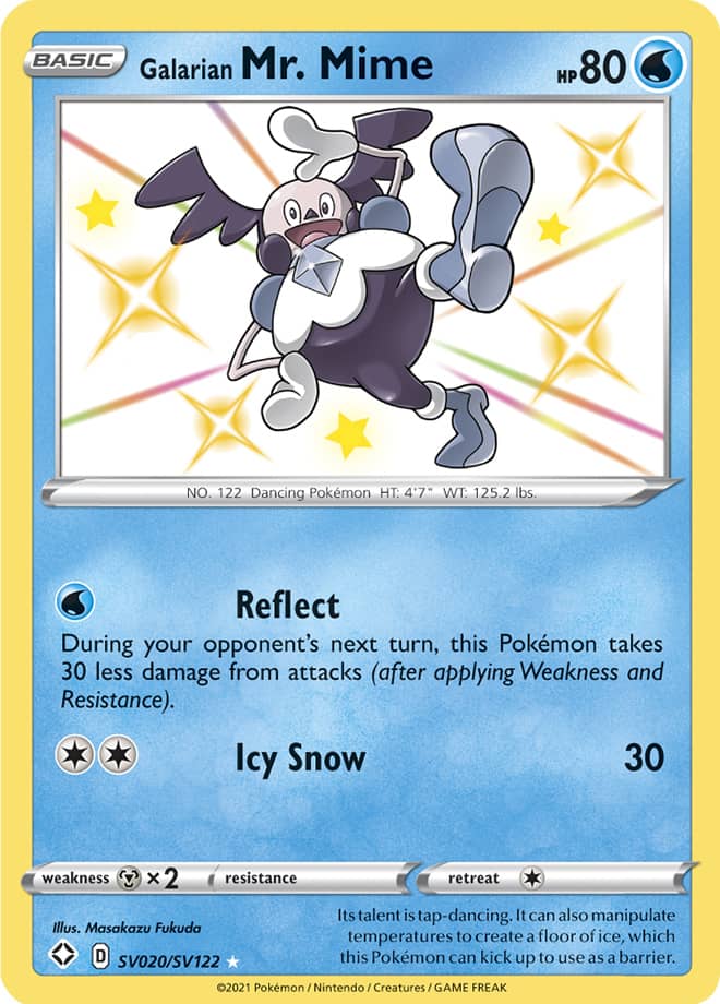 Galarian Mr. Mime - Shining Fates: Shiny Vault SV020/SV122 - Shiny Holo Rare