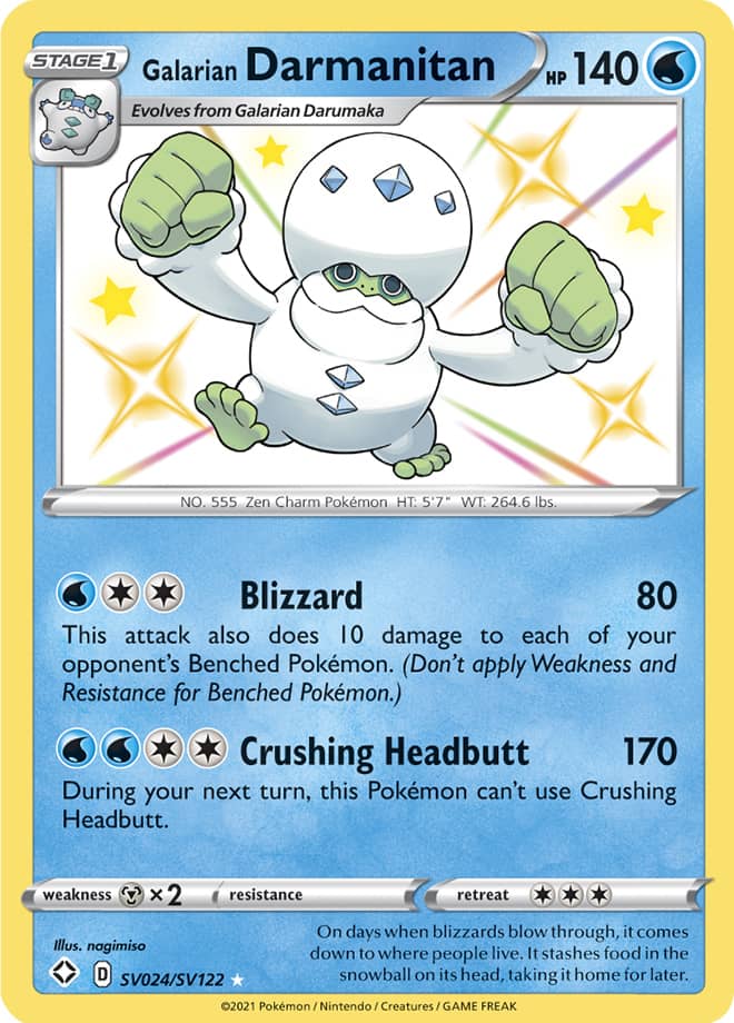 Galarian Darmanitan - Shining Fates: Shiny Vault SV024/SV122 - Shiny Holo Rare