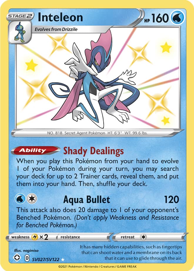 Inteleon - Shining Fates: Shiny Vault SV027/SV122 - Shiny Holo Rare