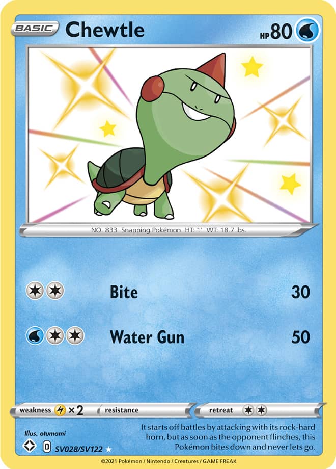 Chewtle - Shining Fates: Shiny Vault SV028/SV122 - Shiny Holo Rare