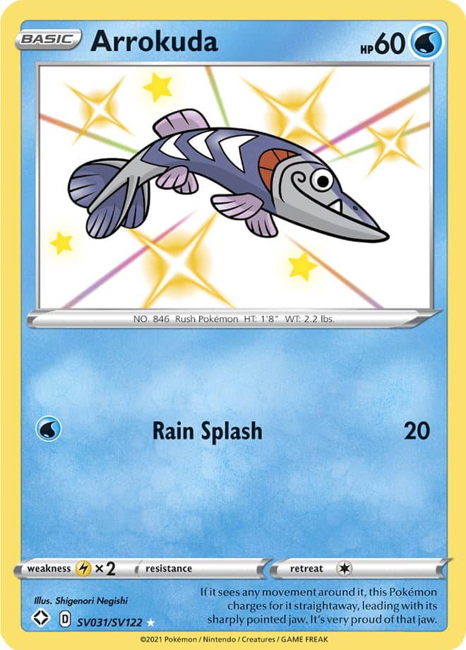 Arrokuda - Shining Fates: Shiny Vault SV031/SV122 - Shiny Holo Rare
