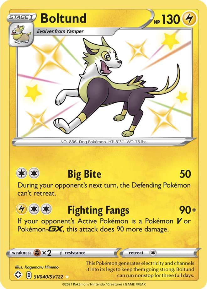Boltund - Shining Fates: Shiny Vault SV040/SV122 - Shiny Holo Rare