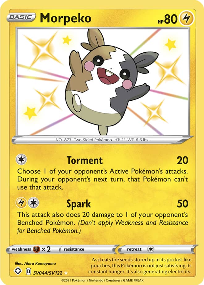 Morpeko - Shining Fates: Shiny Vault SV044/SV122 - Shiny Holo Rare