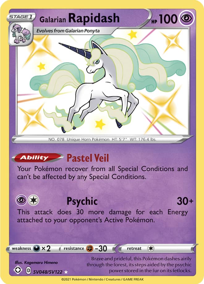 Galarian Rapidash - Shining Fates: Shiny Vault SV048/SV122 - Shiny Holo Rare