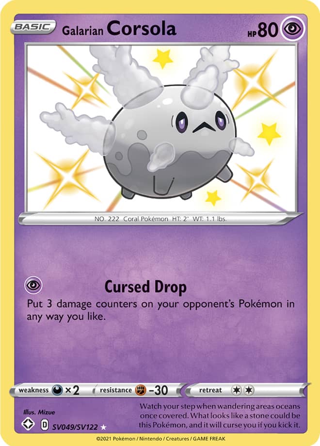 Galarian Corsola - Shining Fates: Shiny Vault SV049/SV122 - Shiny Holo Rare