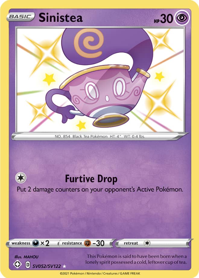 Sinistea - Shining Fates: Shiny Vault SV052/SV122 - Shiny Holo Rare