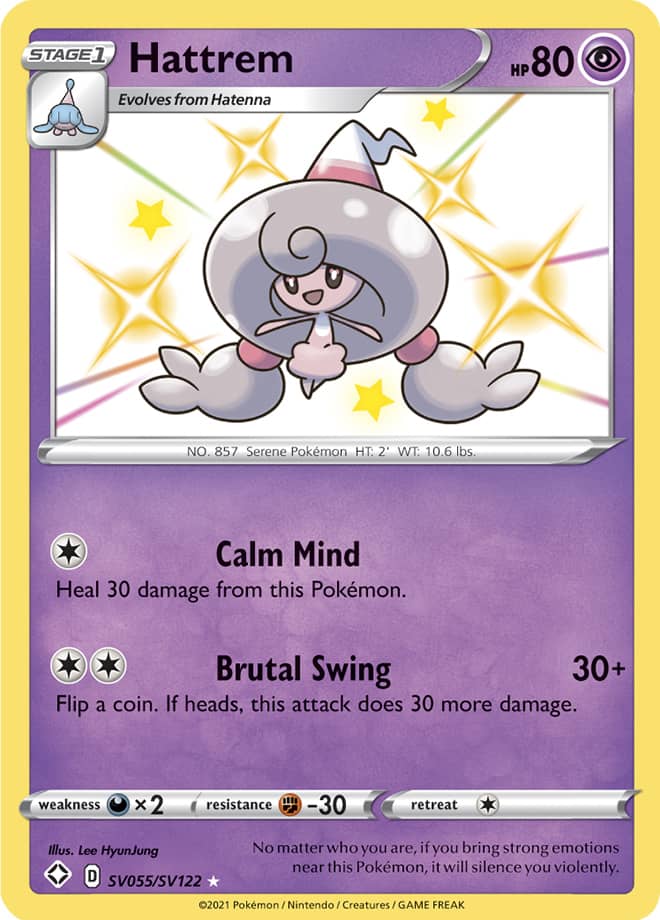 Hattrem - Shining Fates: Shiny Vault SV055/SV122 - Shiny Holo Rare