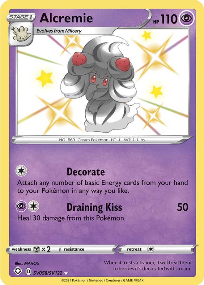 Alcremie - Shining Fates: Shiny Vault SV058/SV122 - Shiny Holo Rare