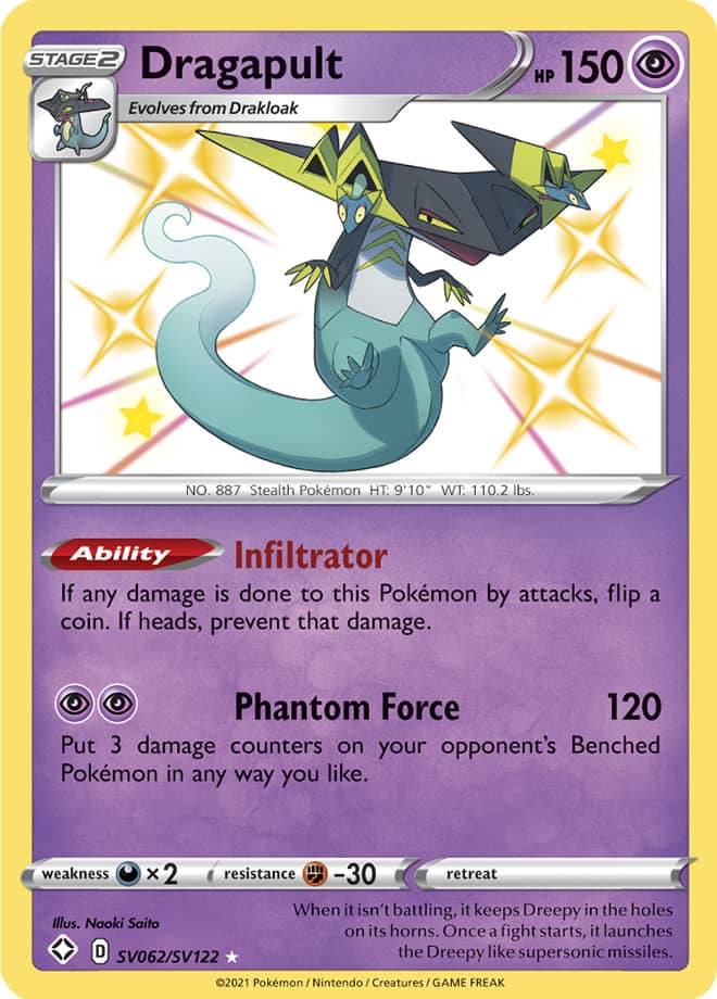 Dragapult - Shining Fates: Shiny Vault SV062/SV122 - Shiny Holo Rare