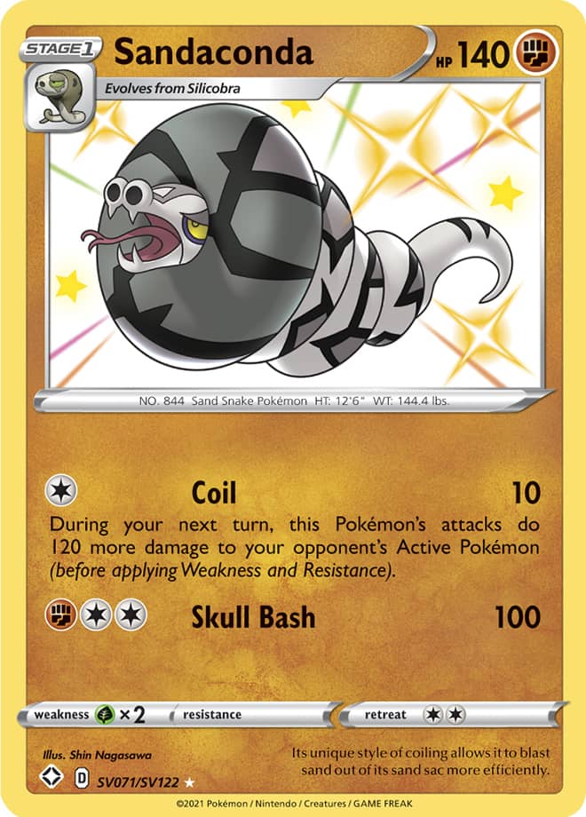 Sandaconda - Shining Fates: Shiny Vault SV071/SV122 - Shiny Holo Rare