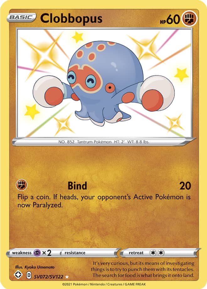 Clobbopus - Shining Fates: Shiny Vault SV072/SV122 - Shiny Holo Rare