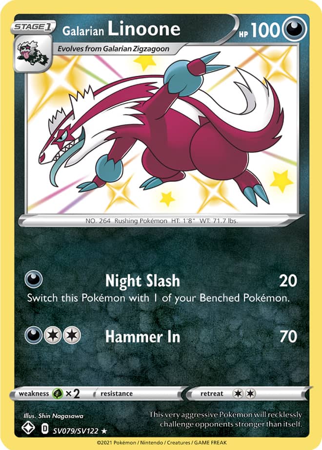 Galarian Linoone - Shining Fates: Shiny Vault SV079/SV122 - Shiny Holo Rare