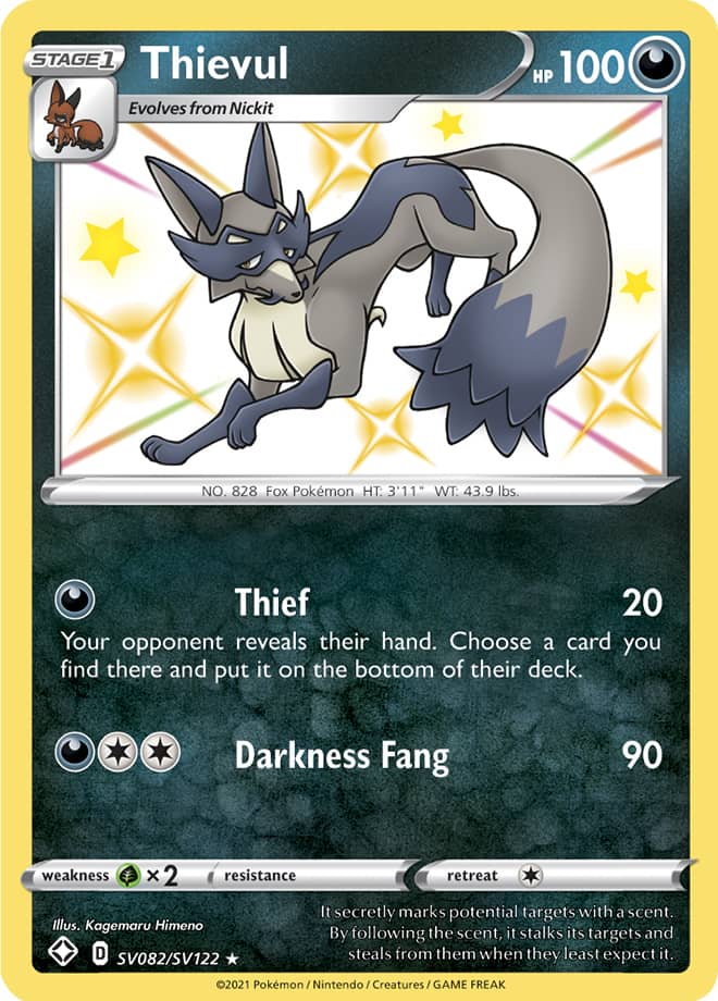 Thievul - Shining Fates: Shiny Vault SV082/SV122 - Shiny Holo Rare