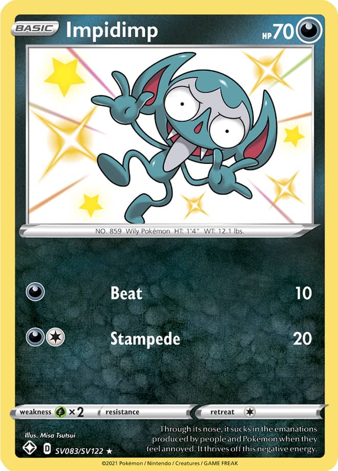 Impidimp - Shining Fates: Shiny Vault SV083/SV122 - Shiny Holo Rare