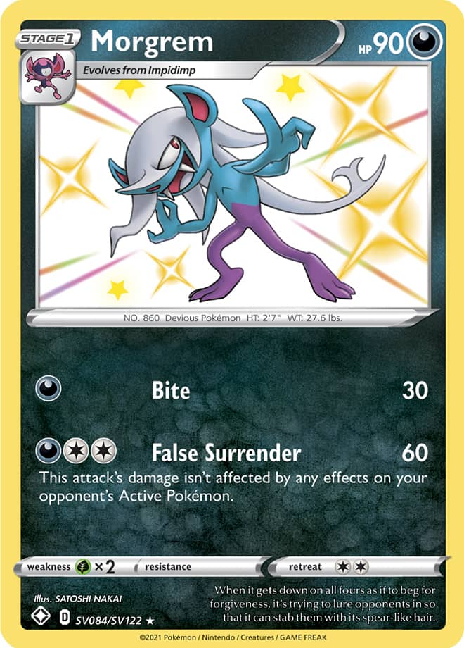 Morgrem - Shining Fates: Shiny Vault SV084/SV122 - Shiny Holo Rare