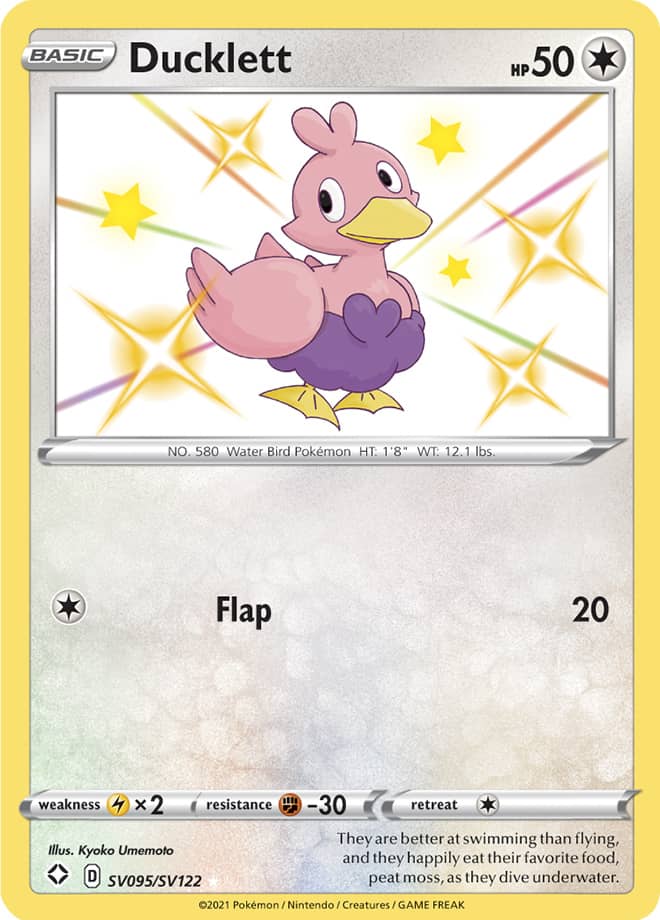 Ducklett - Shining Fates: Shiny Vault SV095/SV122 - Shiny Holo Rare