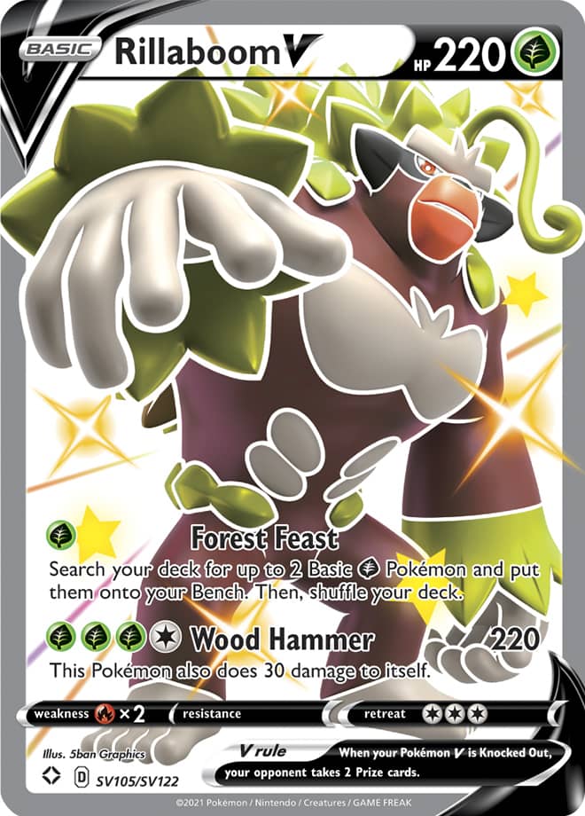 Rillaboom V - Shining Fates: Shiny Vault SV105/SV122 - Shiny Ultra Rare