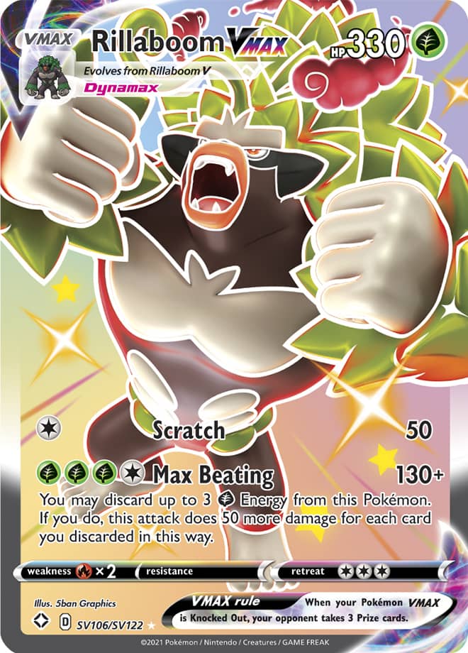 Rillaboom VMAX - Shining Fates: Shiny Vault SV106/SV122 - Shiny Ultra Rare