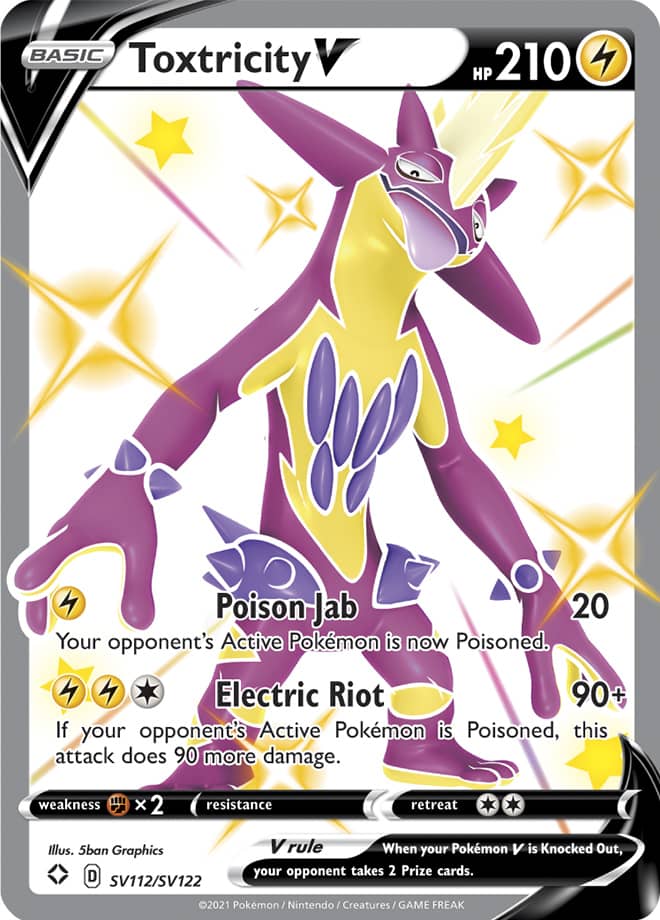 Toxtricity V - Shining Fates: Shiny Vault SV112/SV122 - Shiny Ultra Rare