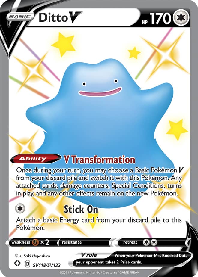 Ditto V - Shining Fates: Shiny Vault SV118/SV122 - Shiny Ultra Rare