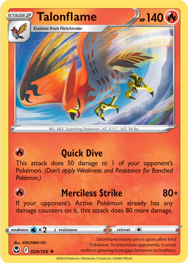 Talonflame - Silver Tempest 029/195 - Rare