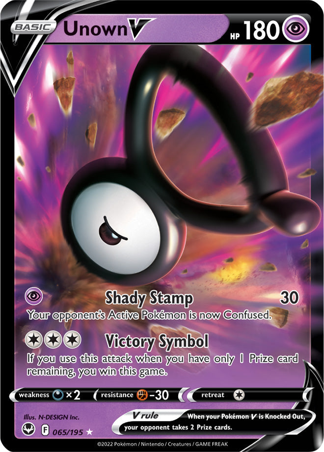 Unown V - Silver Tempest 065/195 - Ultra Rare