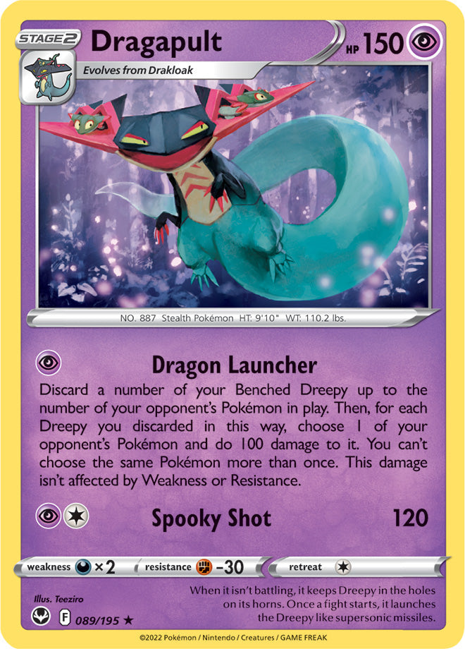 Dragapult - Silver Tempest 089/195 - Rare Holo
