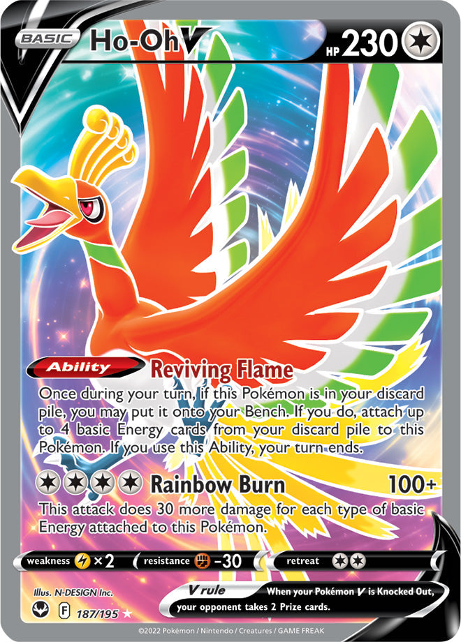 Ho-Oh V - Silver Tempest 187/195 - Full Art