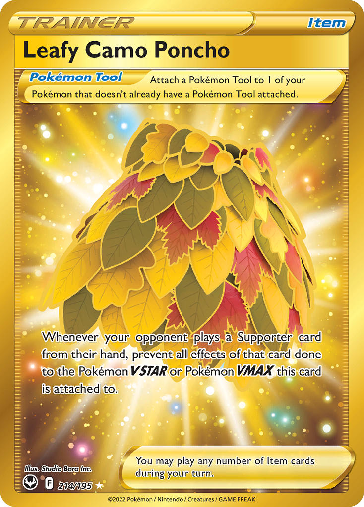 Leafy Camo Poncho - Silver Tempest 214/195 - Secret Rare