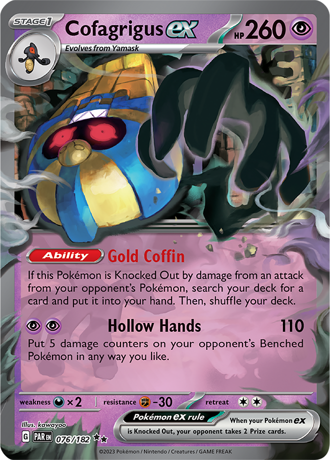 Cofagrigus ex - Paradox Rift - 076/182 - Double Rare