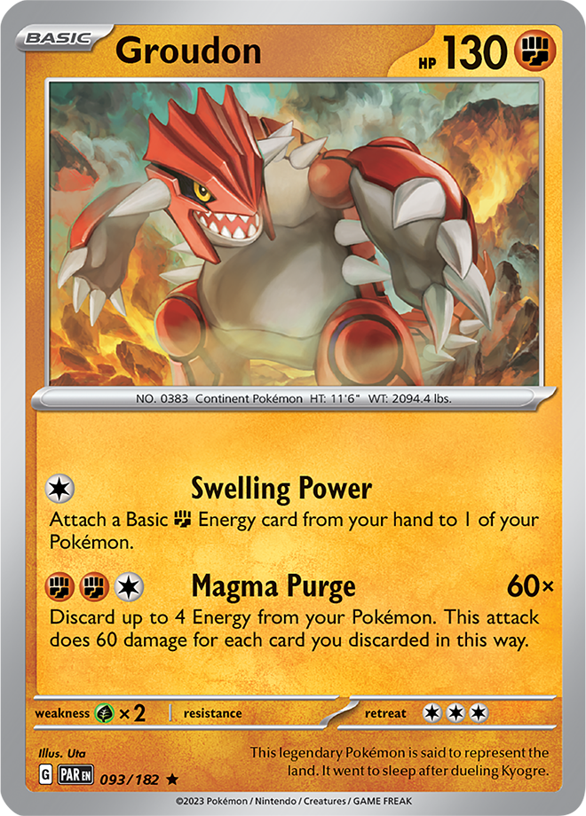 Groudon - Paradox Rift - 093/182 - Rare