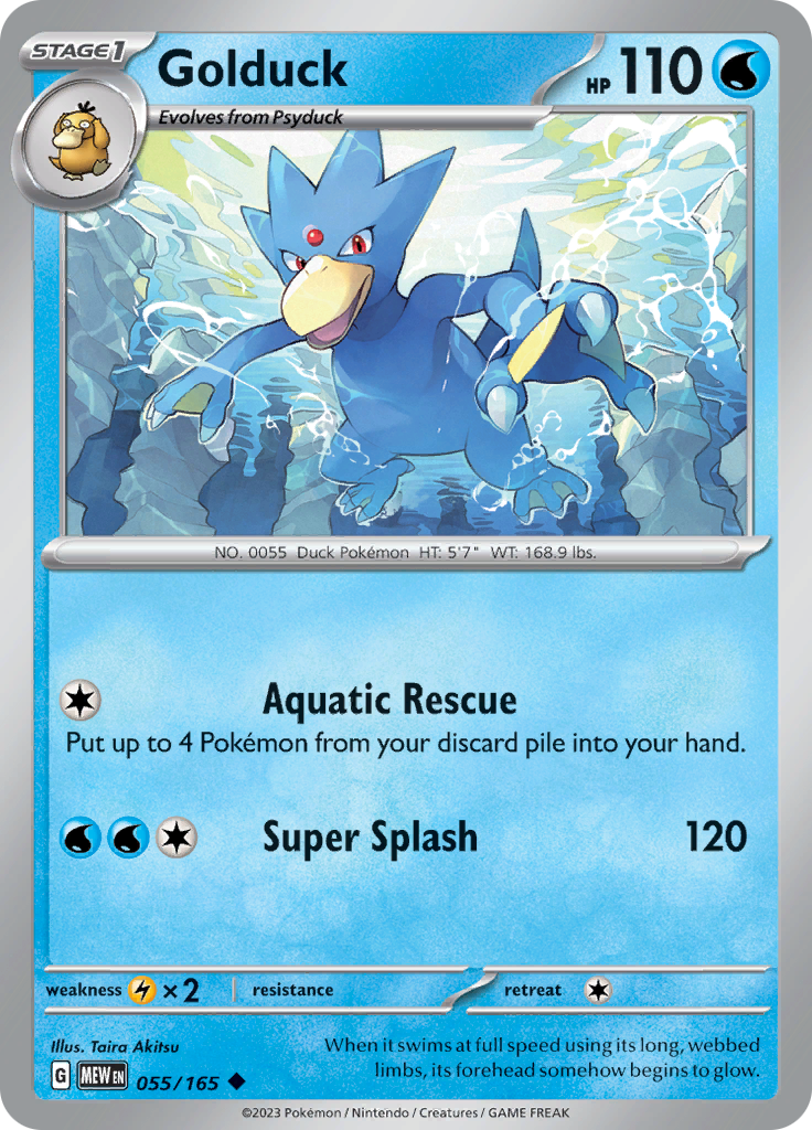 Golduck - Scarlet & Violet 151 - 055/165 - Uncommon