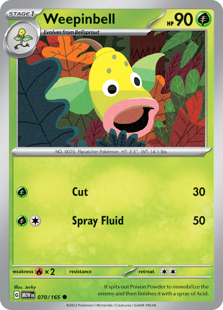 Weepinbell - Scarlet & Violet 151 - 070/165 - Common