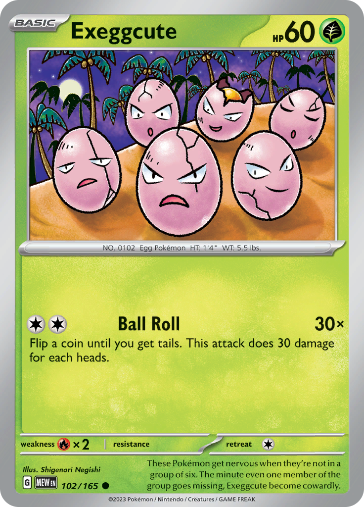 Exeggcute - Scarlet & Violet 151 - 102/165 - Common