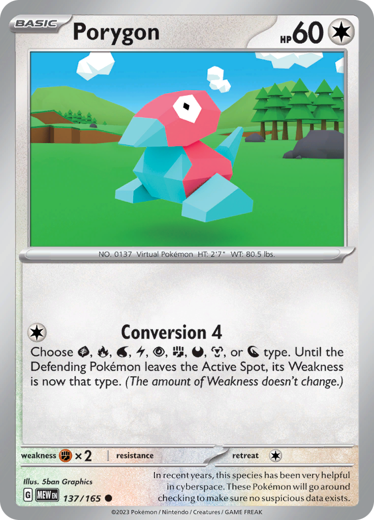 Porygon - Scarlet & Violet 151 - 137/165 - Common