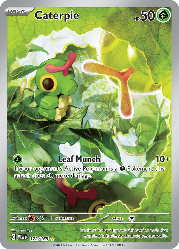 Caterpie - Scarlet & Violet 151 - 172/165 - Illustration Rare