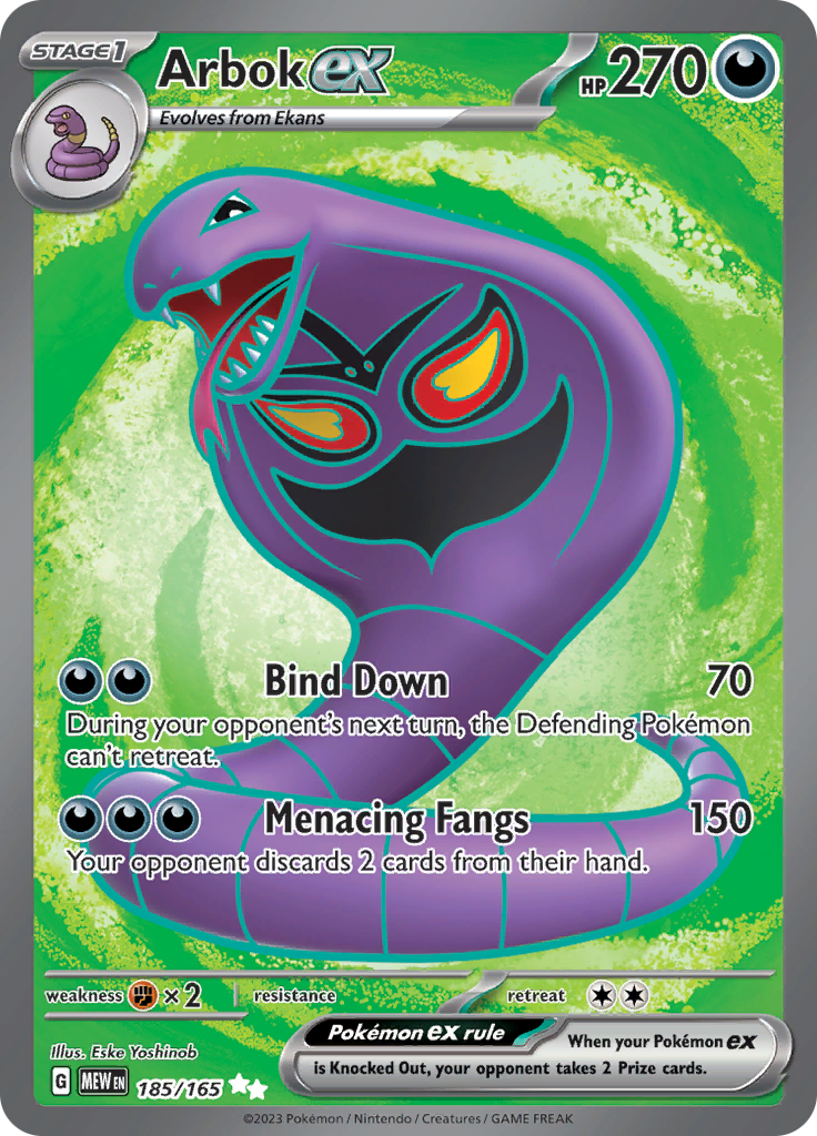 Arbok ex - Scarlet & Violet 151 - 185/165 - Full Art