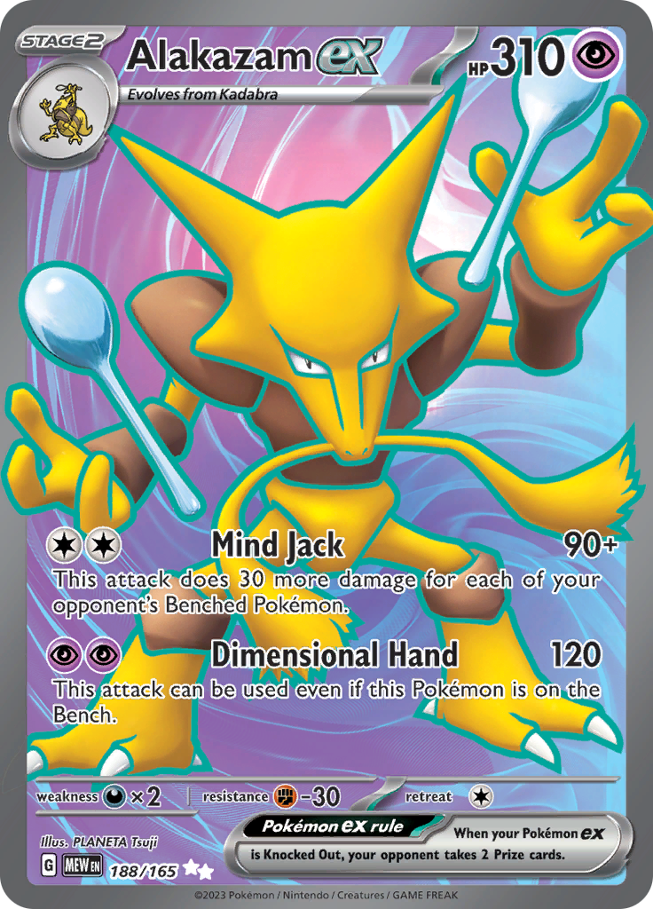 Alakazam ex - Scarlet & Violet 151 - 188/165 - Full Art